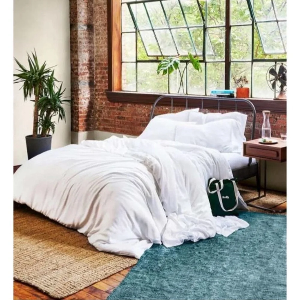 NEW Buffy Breeze Duvet Cover Full Queen White Eucalyptus Lyocell Comforter